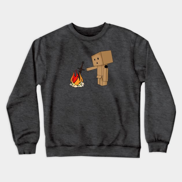 Danbo Bonfire Lit Crewneck Sweatshirt by zoddie